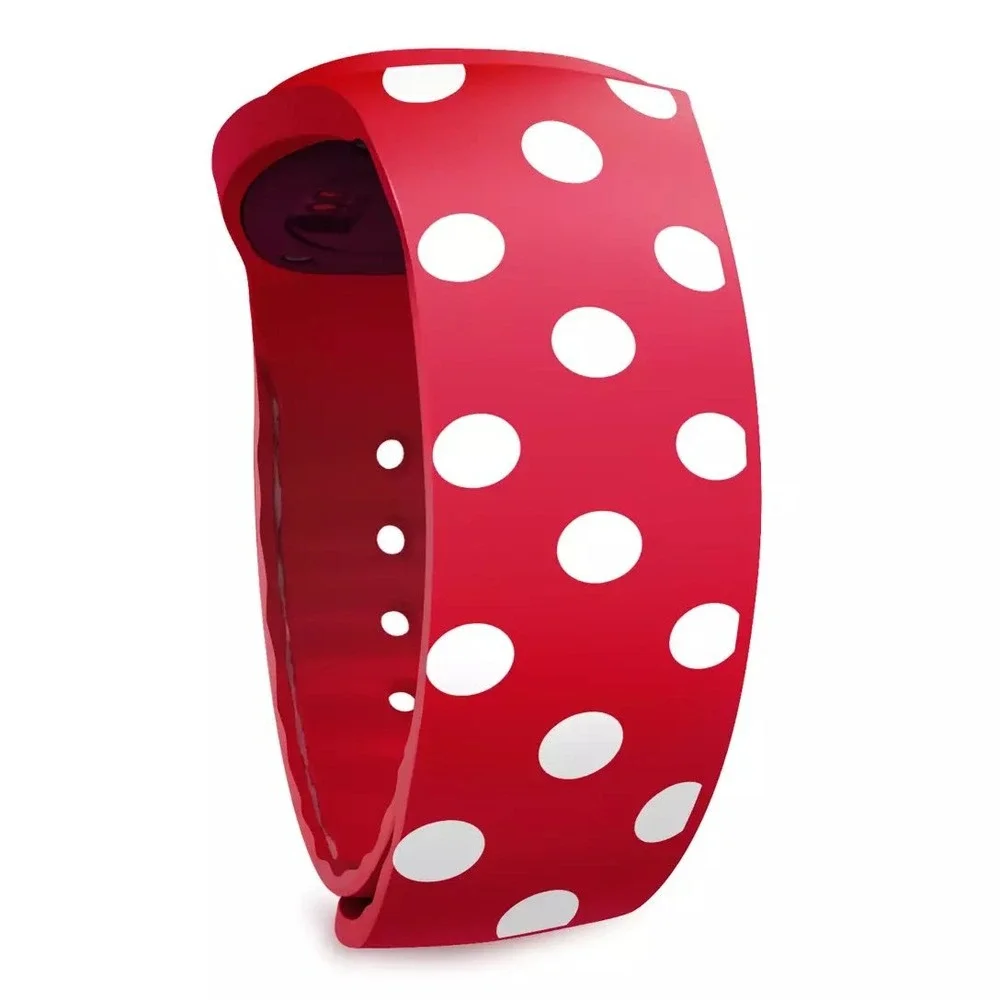 NEW Disney Parks Minnie Mouse MagicBand+ Red Polka Dot Interactive Wristband